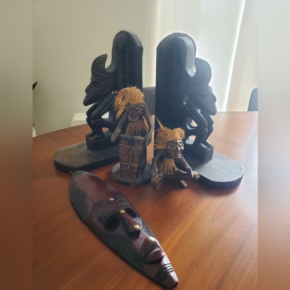Handcrafted African Wooden Decor Set